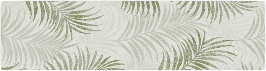 VidaXL Vloerkleed 80x300 cm Binnen & Buiten Vloerkleed Modern Vloerkleed Bladeren Vloerkleed Multifunctioneel Vloerkleed Buitentapijt