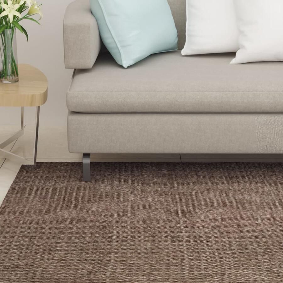 VidaXL Vloerkleed Natuurlijk Sisal 66x250 cm Bruin Vloerkleden Sisalfleurkleden Natuurvezel Vloeren Brown Vloerkleed Anti Slip Vloerkleed Woonkamer Accessoires - Foto 2