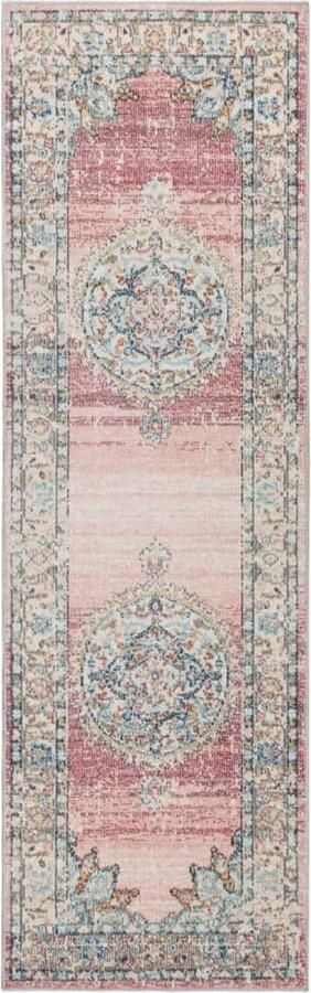 The Living Store ARBIZU Vloerkleed Meerkleurig 80 x 250 cm Waterdicht met UV-bestendig polypropeen Vloerkleed Vintage Vloerkleed Multikleuren Vloerkleed Polyester Vloerkleed Waterdicht Vloerkleed - Foto 2