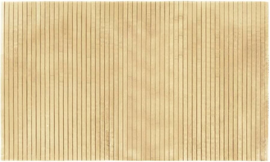 VidaXL Vloerkleed Bamboe 60x100 cm Licht Natuurlijk Bamboetapijt Vloerkleden Woonaccessoire Kamerdecoratie Beigevloerkleed