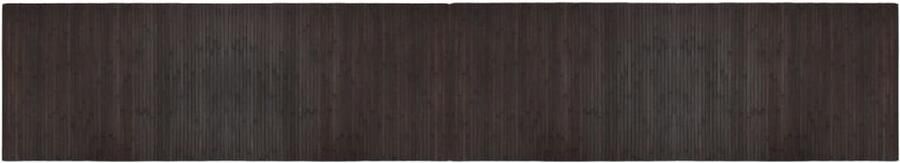 The Living Store Bamboe Tapijt 70 x 400 cm Donkerbruin Duurzaam Anti-slip Bamboetapijt Vloerkleden Donkere Tinten Anti Slip Duurzaam Tapijt - Foto 3