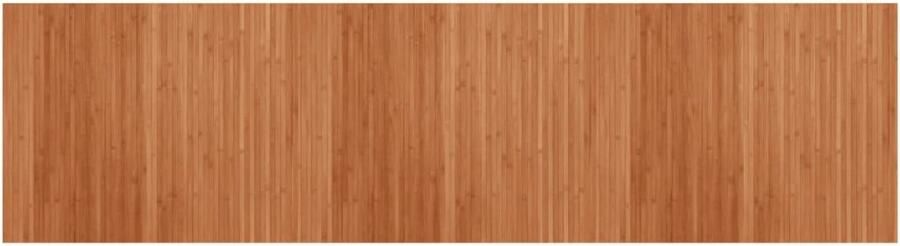 VidaXL Vloerkleed Bamboe 80x300 cm Bruin Bamboetapijt Vloerkleden Natuurlijke Decoratie Livingroom Accessoires Modern Design