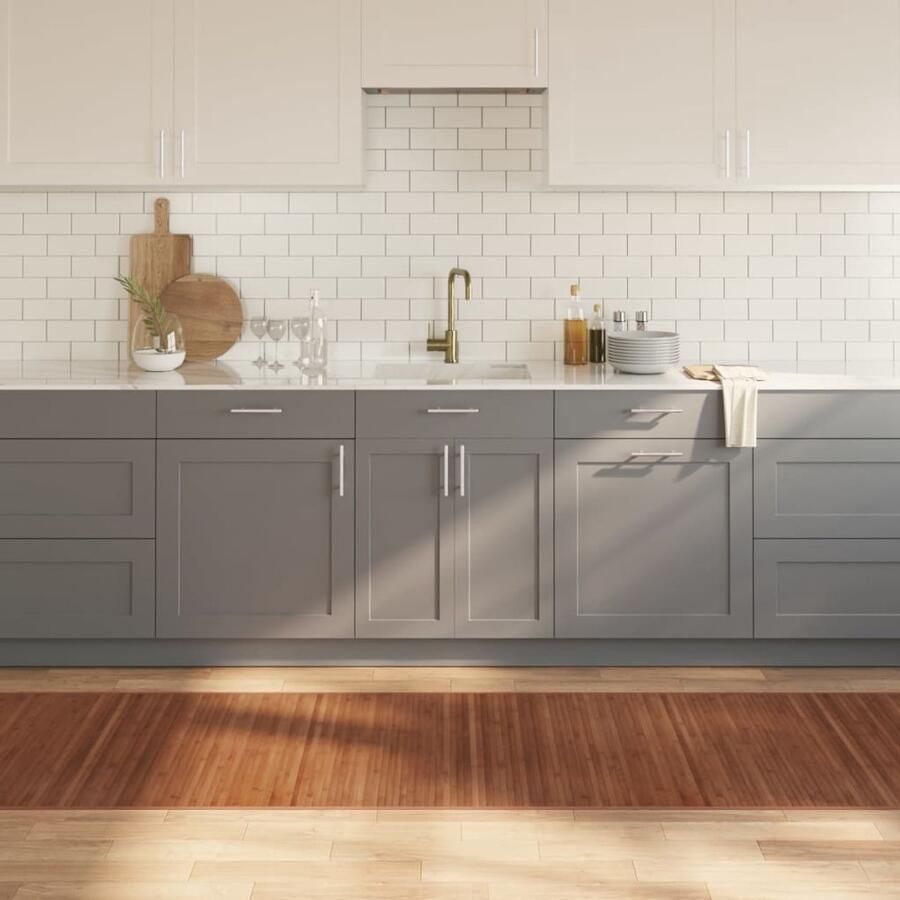 VidaXL Vloerkleed Bamboe Rechthoekig 80x1000 cm Bruin Bamboetapijt Vloertapijt Modern Tapijt Bruine Tapijt Duurzame Tapijt - Foto 2