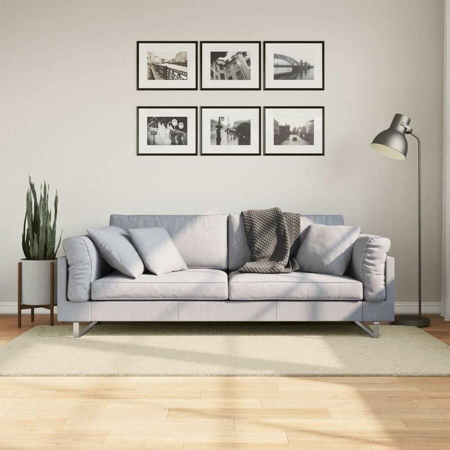 VidaXL Vloerkleed HUARTE 100x200 cm Crème Vloerkleed Tapijt Huiskamertapijt Woonkamerdecoratie Beige Vloerkleed