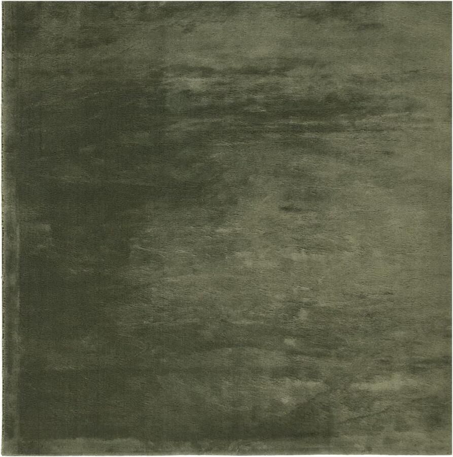 The Living Store HUARTE Vloerkleed 160 x 160 cm Bosgroen 100% polyester 18mm Poolhoogte Vloerkleed Tapijt Woonkamertapijt Slaapkamertapijt Polyester Vloerkleed - Foto 2