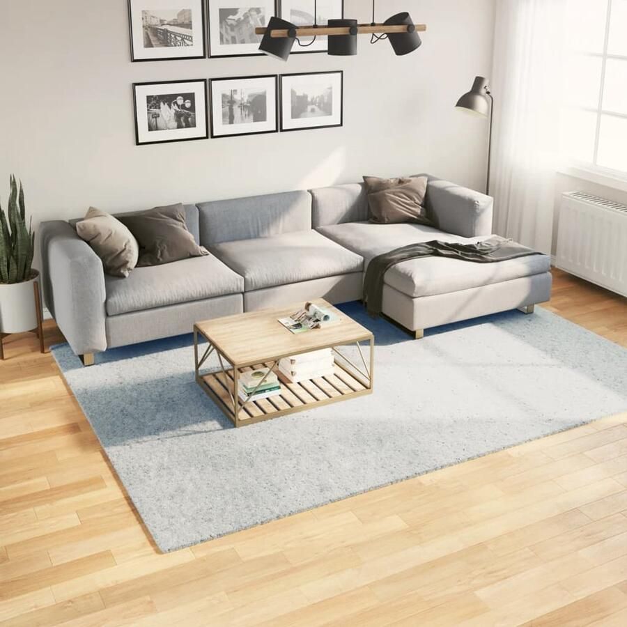 VidaXL Vloerkleed HUARTE 200x280 cm Blauw Vloerkleed Tapijt Woonkamertapijt Slaapkamertapijt Blauwe Vloerkleed