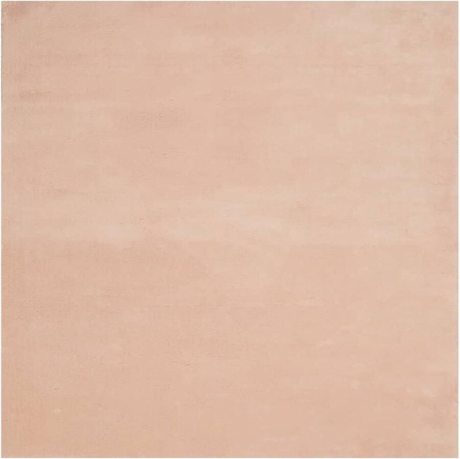 The Living Store HUARTE Vloerkleed 240 x 240 cm Roze 100% polyester 18mm poolhoogte Vloerkleed Rozeplooierkleed Zacht Vloerkleed Huiskamer Tapijt Slaapkamer Tapijt - Foto 2