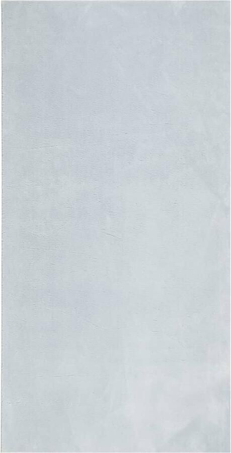 The Living Store Vloerkleed HUARTE laagpolig zacht wasbaar 100x200 cm blauw Vloerkleed Tapijt Huiskamertapijt Slaapkamertapijt Blauwe Vloerkleed - Foto 2