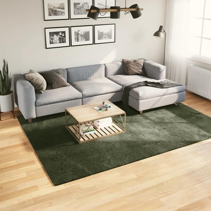 VidaXL -Vloerkleed-HUARTE-laagpolig-zacht-wasbaar-200x280-cm-bosgroen