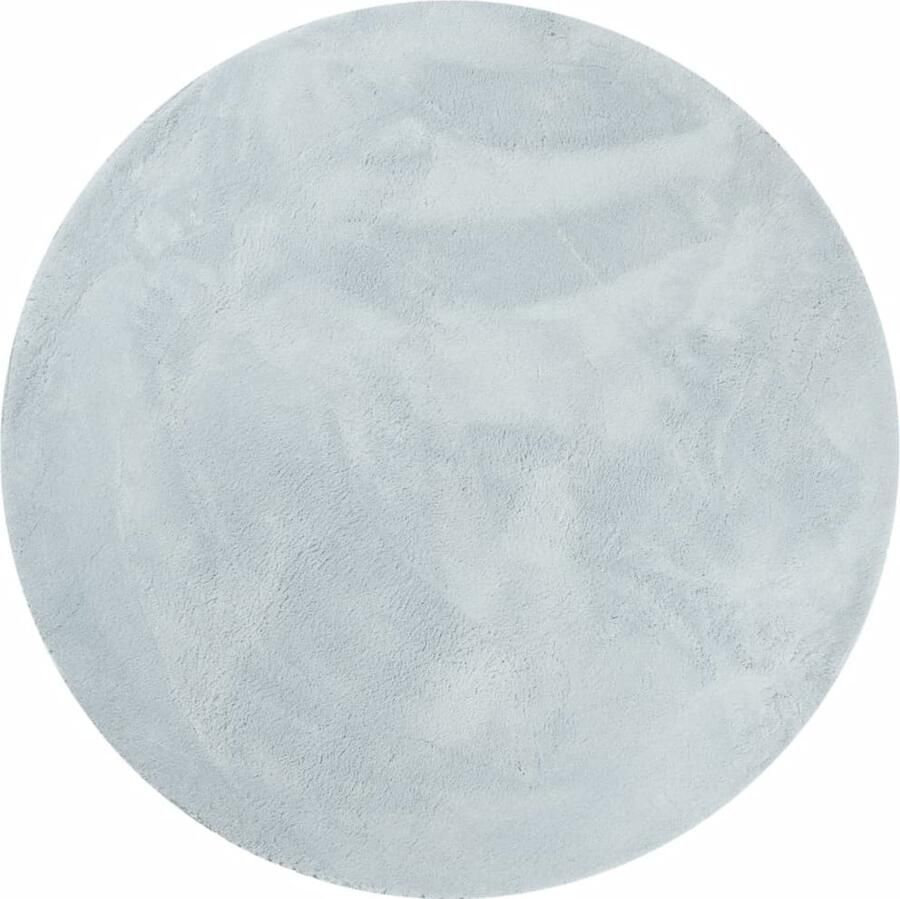 VidaXL -Vloerkleed-HUARTE-laagpolig-zacht-wasbaar-Ø-80-cm-blauw