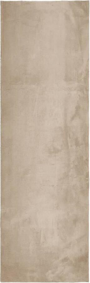 VidaXL -Vloerkleed-HUARTE-laagpolig-zacht-wasbaar-80x250-cm-zandkleurig