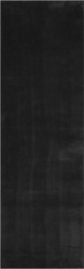 The Living Store HUARTE Vloerkleed 80 x 250 cm 100% polyester Zwarte korte pool Vloerkleed Zwarte Vloerkleed Kortpolig Vloerkleed Polyester Vloerkleed Anti Slip Vloerkleed - Foto 2