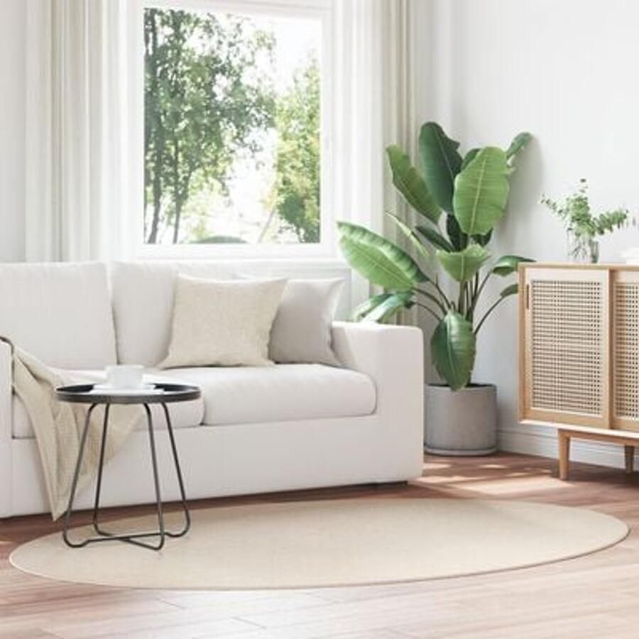 VidaXL Vloerkleden Beige Polyester 140 x 200 cm Antislip Vloerkleden