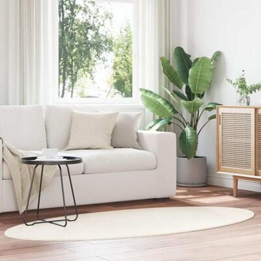 VidaXL Vloerkleden Crème Polyester 120 x 170 cm Duurzaam Vloerkleden