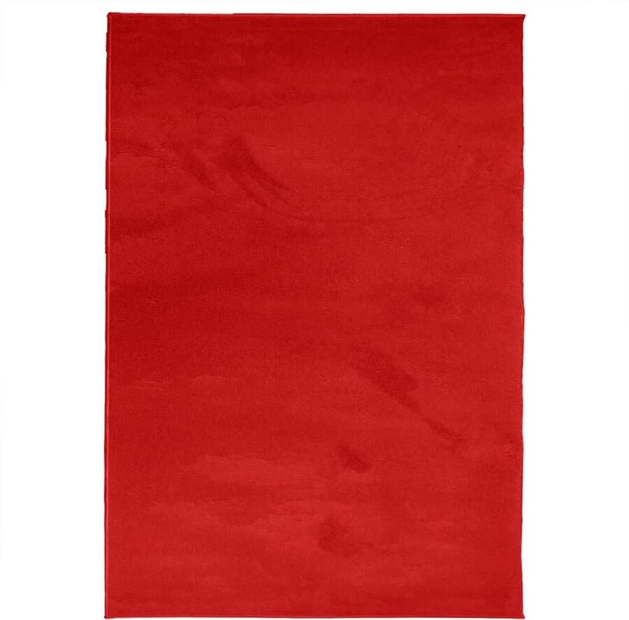 The Living Store OVIEDO Vloerkleed 160 x 230 cm Superzachte textuur Vloerkleed Tapijt Woonkamertapijt Slaapkamertapijt Rode Vloerkleed - Foto 2