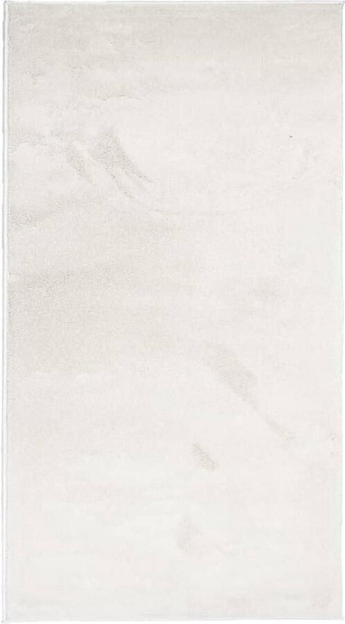 VidaXL Vloerkleed OVIEDO 60x110 cm Beige Vloerkleed Tapijt Beige Vloerkleed Zacht Vloerkleed Polyester Vloerkleed