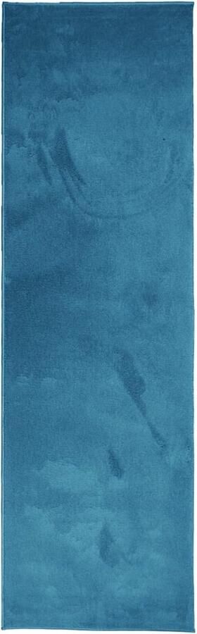 VidaXL Vloerkleed OVIEDO 80x250 cm Turquoise Vloerkleed Turkoois Vloerkleed Zacht Vloerkleed Polyester Vloerkleed OVIEDO Vloerkleed