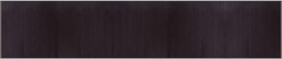 The Living Store Vloerkleed rechthoekig 100x1000 cm bamboe donkerbruin Bamboe Tapijt Vloerkleden Donkere Kleur Modern Tapijt Groot Tapijt - Foto 2