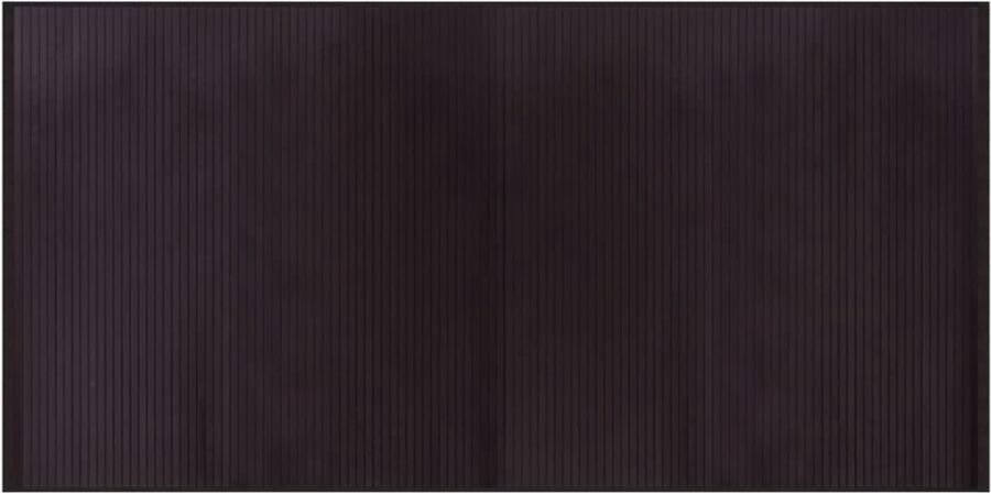 The Living Store Bamboe Tapijt 100 x 200 cm Donkerbruin Duurzaam en waterbestendig tapijt met anti-slip onderkant Gemakkelijk schoon te maken en op te bergen Bamboetapijt Vloertapijt Donkere Tapijten Woontapijt Kamerdecoratie - Foto 2