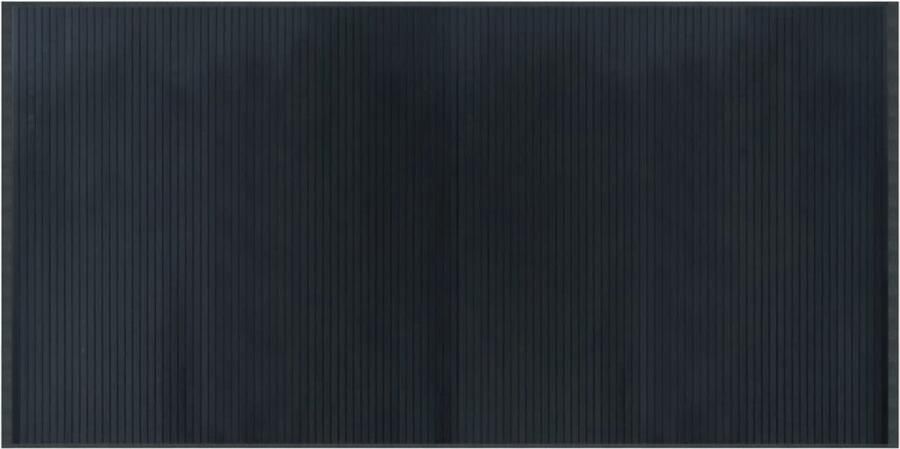 The Living Store Vloerkleed rechthoekig 100x200 cm bamboe grijs Bamboetapijt Vloerkleden Woon Accessoires Kamerdecoratie Modern Tapijt - Foto 2