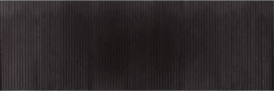 The Living Store Vloerkleed rechthoekig 100x300 cm bamboe donkerbruin Bamboetapijt Vloerkleden Woonaccessoire Donkere Tinten Modern Interieur - Foto 2