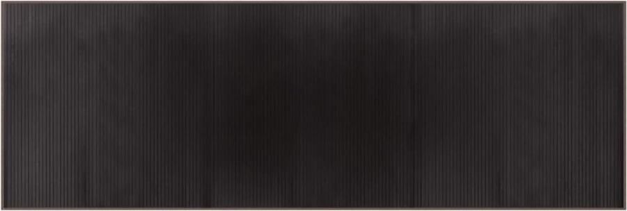 The Living Store Vloerkleed rechthoekig 100x300 cm bamboe donkerbruin Bamboetapijt Vloertapijt Donkere Houten Vloer Woonkamertapijt Modern Tapijt - Foto 3