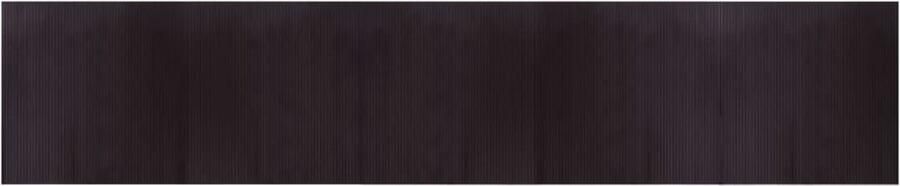 The Living Store Bamboe Vloerkleed 100 x 500 cm Donkerbruin Waterbestendig Anti-slip Bamboetapijt Vloerkleden Donkere Houten Meubels Landelijke Stijl Modern Interieur - Foto 2