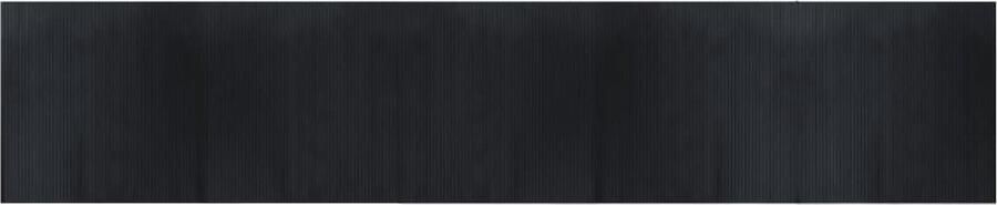 VidaXL -Vloerkleed-rechthoekig-100x500-cm-bamboe-zwart