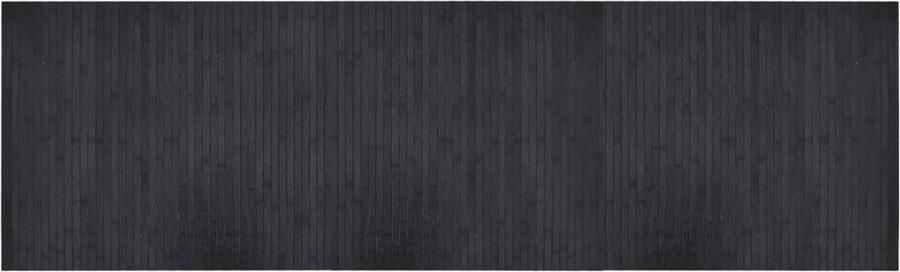 VidaXL -Vloerkleed-rechthoekig-60x200-cm-bamboe-grijs