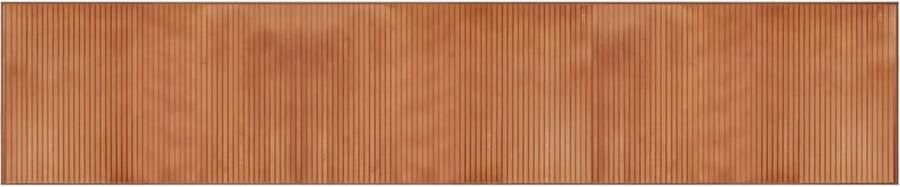 The Living Store Bamboe Vloerkleed 60 x 300 cm Bruin Duurzaam Natuurlijk Tapijt met Anti-Slip Bamboevloerkleed Vloertegels Woonaccessoire Natuurlijke Materialen Bruine Vloerkleed - Foto 2