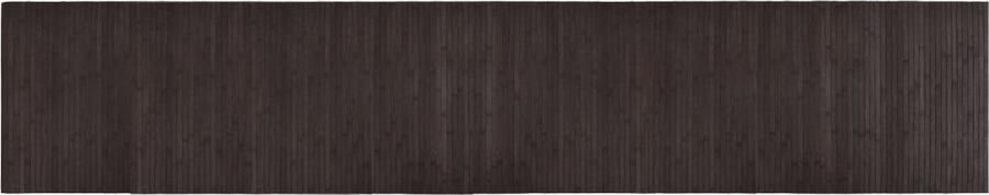 VidaXL -Vloerkleed-rechthoekig-60x300-cm-bamboe-donkerbruin