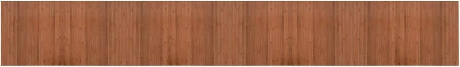The Living Store Bamboe Vloerkleed 60 x 400 cm Duurzaam anti-slip bruin Bamboetapijt Vloerkleden Woonaccessoire Interieurdecoratie Modern Design - Foto 2