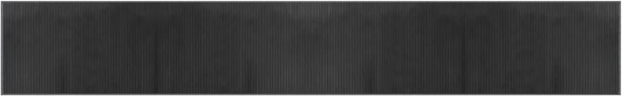 The Living Store Bamboe Tapijt 60 x 400 cm Grijs Duurzaam en Waterbestendig Bamboetapijt Vloerkleden Grijze Tapijt Grote Tapijt Livingroom Decoratie - Foto 2