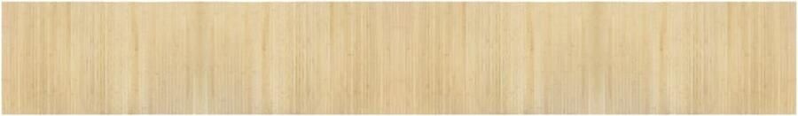 The Living Store Bamboe Vloerkleed 60 x 400 cm Duurzaam anti-slip Licht natuurlijk Bamboetapijt Vloerkleden Natuurlijk Tapijt Livingroom Accessoires Anti Slip Tapijt - Foto 2