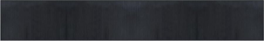 The Living Store Bamboe Tapijt 60 x 400 cm Duurzaam Linked bamboe materiaal met anti-slip onderkant Zwart Bamboetapijt Vloerkleden Modern Tapijt Zwart Tapijt Anti Slip Tapijt - Foto 2