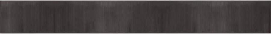 The Living Store Bamboe Tapijt 60 x 500 cm Donkerbruin Duurzaam Anti-slip Bamboetapijt Vloerkleden Donkere Houten Meubels Landelijke Decoratie Livingroom Accessoires - Foto 2