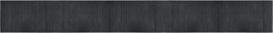 The Living Store Vloerkleed rechthoekig 60x500 cm bamboe grijs Bamboetapijt Vloerkleed Grijs Lange Runner Modern Tapijt Anti Slip Tapijt - Foto 2