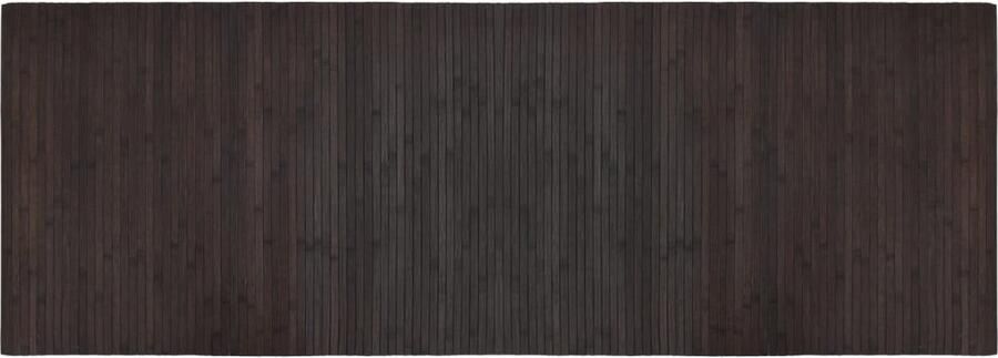 VidaXL -Vloerkleed-rechthoekig-70x200-cm-bamboe-donkerbruin