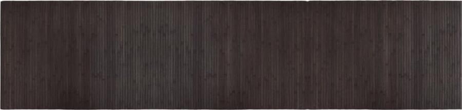 VidaXL -Vloerkleed-rechthoekig-70x300-cm-bamboe-donkerbruin