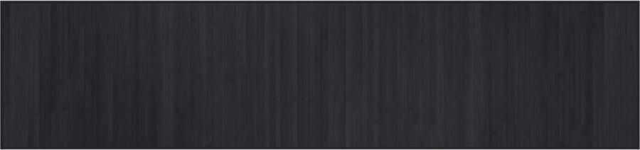 The Living Store Bamboe Tapijt Zwart 70 x 300 cm Duurzaam en Waterbestendig Bamboe Tapijt Vloerkleden Woon Accessoires Zwarte Tapijt Groot Tapijt - Foto 2