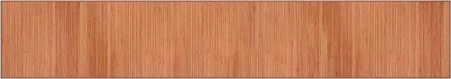 The Living Store Vloerkleed rechthoekig 70x400 cm bamboe bruin Bamboetapijt Vloertapijten Modern Tapijt Bruine Tapijt Lange Tapijt - Foto 2