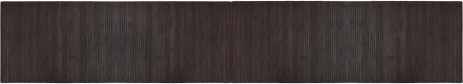 VidaXL -Vloerkleed-rechthoekig-70x400-cm-bamboe-donkerbruin