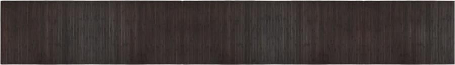 The Living Store Vloerkleed rechthoekig 70x500 cm bamboe donkerbruin Bamboetapijt Vloerkleden Woonaccessoire Modern Tapijt Bruine Tapijt - Foto 2