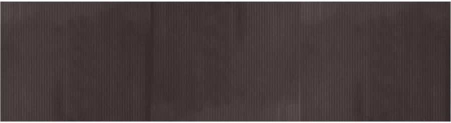 The Living Store Bamboe Vloerkleed 80 x 300 cm Duurzaam en Waterbestendig Bamboetapijt Vloerkleden Modern Design Donkere Tinten Watervast - Foto 2