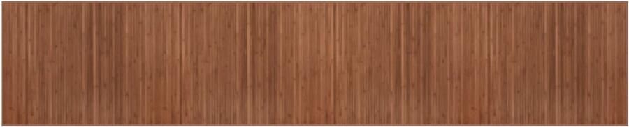 VidaXL Vloerkleed Bamboe Rechthoekig 80x400 cm Bruin