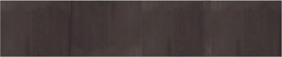 The Living Store Bamboe Vloerkleed 80 x 400 cm Donkerbruin Duurzaam Natuurlijk Tapijt met Anti-slip Bamboetapijt Vloerkleden Woon Accessoires Natuurlijke Decoratie Donkere Kleurtjes - Foto 2