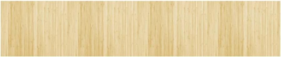 VidaXL -Vloerkleed-rechthoekig-80x400-cm-bamboe-lichtnaturel