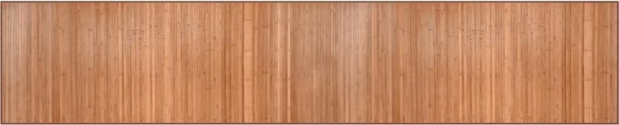 The Living Store Bamboe Tapijt Naturel 80 x 400 cm Anti-slip Duurzaam Bamboetapijt Vloerkleed Naturele Look Anti Slip Duurzaam