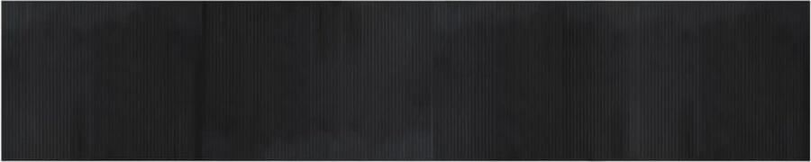 VidaXL -Vloerkleed-rechthoekig-80x400-cm-bamboe-zwart