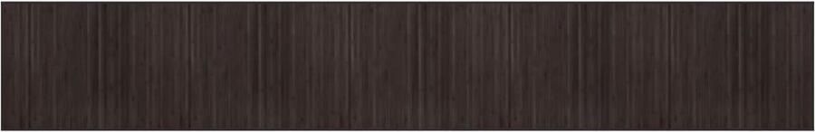 VidaXL -Vloerkleed-rechthoekig-80x500-cm-bamboe-donkerbruin